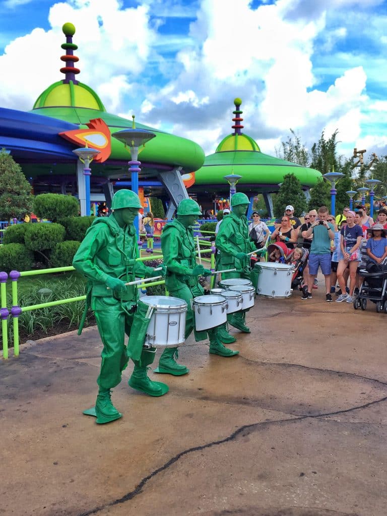 Green Army Men Drum Corps in Walt Disney World’s Toy Story Land