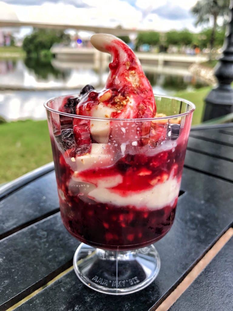 Banana Almond Soft Serve Sundae at the Epcot International Food and Wine Festival in Walt Disney World