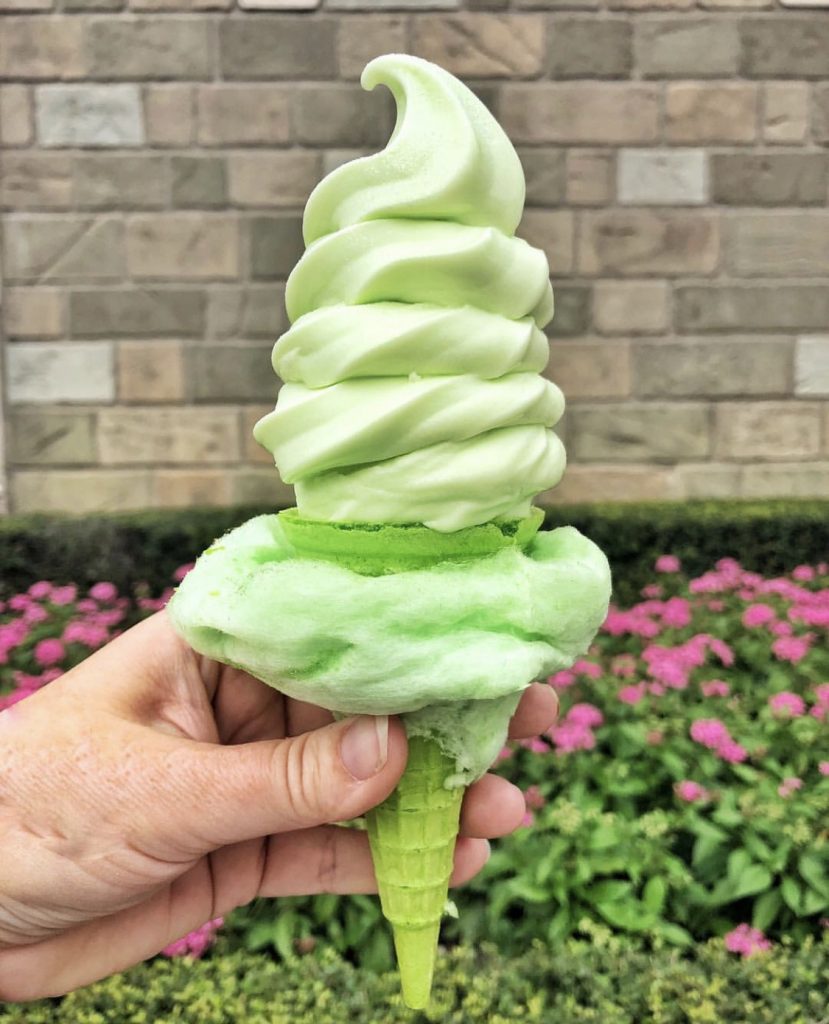 Vegan Tinkâ€™s Pixie Dusted Cone Lime Dole Whip in the Magic Kingdom