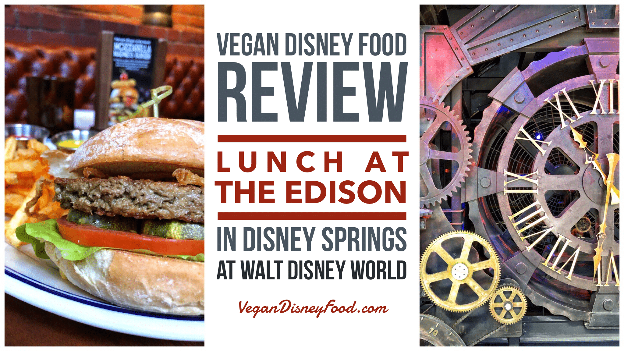 Vegan Disney Food Review Lunch at The Edison in Disney Springs at Walt