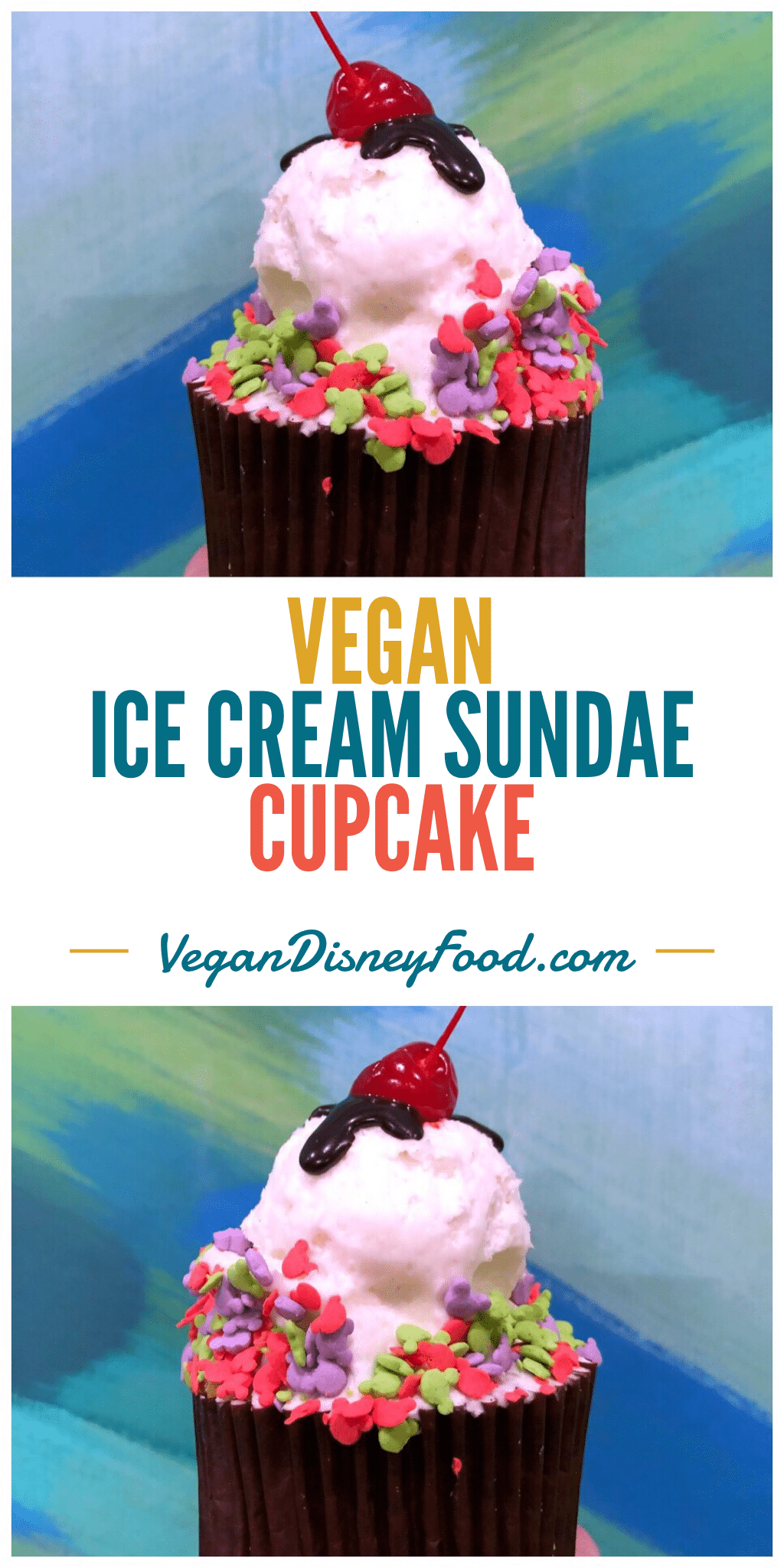 Vegan Disney Food Review: Vegan Ice Cream Sundae Seasonal Cupcake at Sunshine Seasons in the Land Pavilion at Epcot in Walt Disney World