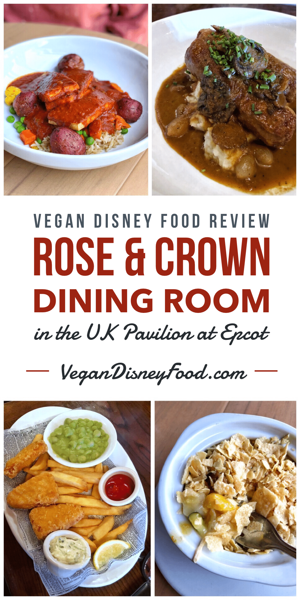 Vegan Disney Food Review: Rose & Crown Dining Room in the UK Pavilion at Epcot