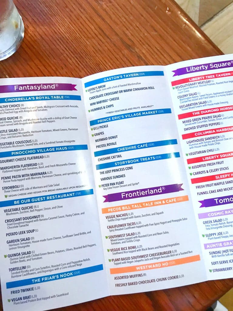 Disney Releases Official Plant Based Vegan Disney Food Guide Map