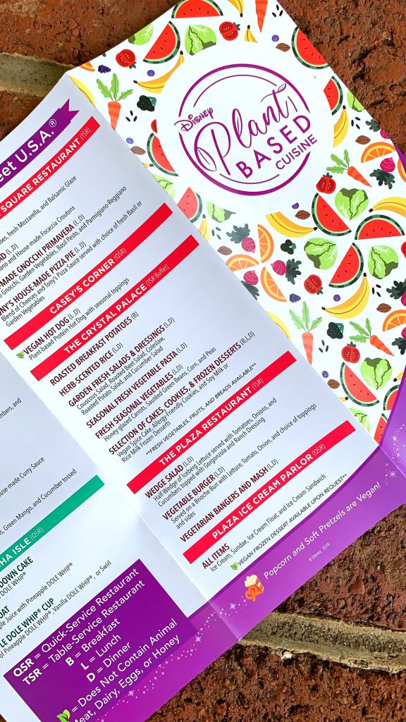 Disney Releases Official Plant Based Vegan Disney Food Guide Map