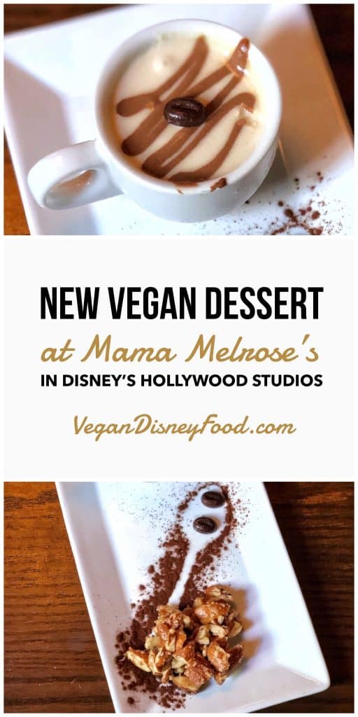 Vegan Cappuccino Affogato at Mama Melrose’s in Disney’s Hollywood Studios