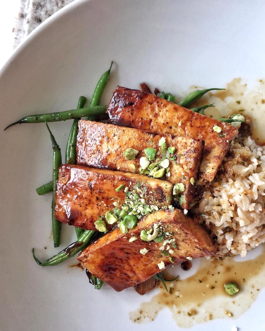 Vegan at Walt Disney World - Grand Floridian Cafe - Miso Glazed Tofu