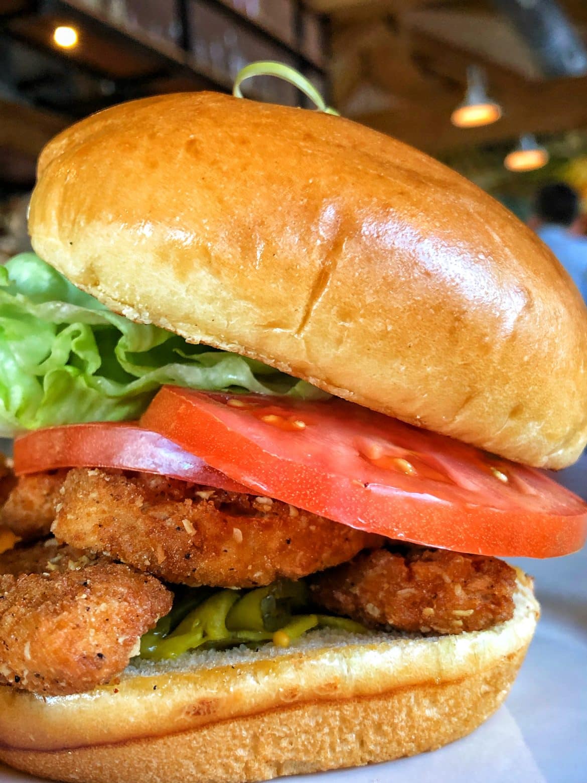 Vegan at Walt Disney World Fried Chicken Sandwich in Disney Springs