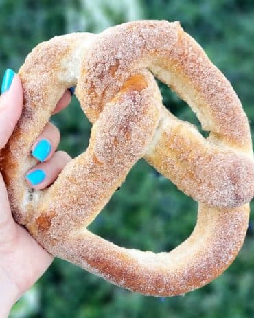 Vegan at Disneyland - Cinnamon Sugar Pretzel