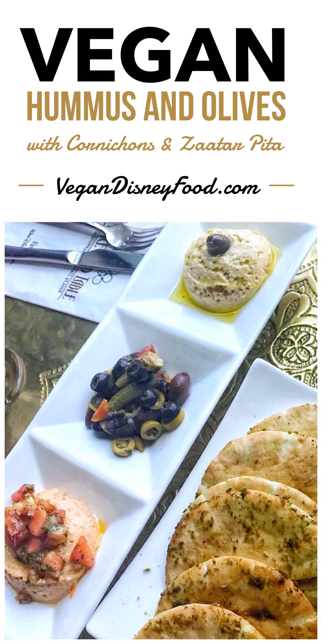 Vegan at Walt Disney World - Epcot - Spice Road Table - Hummus and Olives