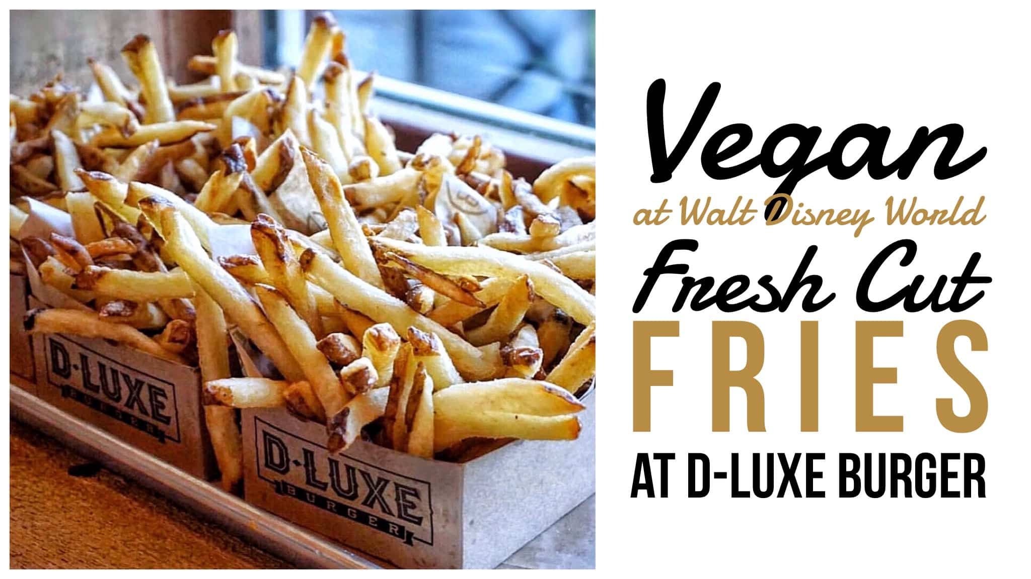 Vegan Fries at DLuxe Burger in Disney Springs Vegan Disney Food
