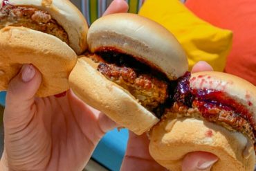 Vegan Peanut Butter & Jelly Burger Sliders at The Sand Bar in Disneyland