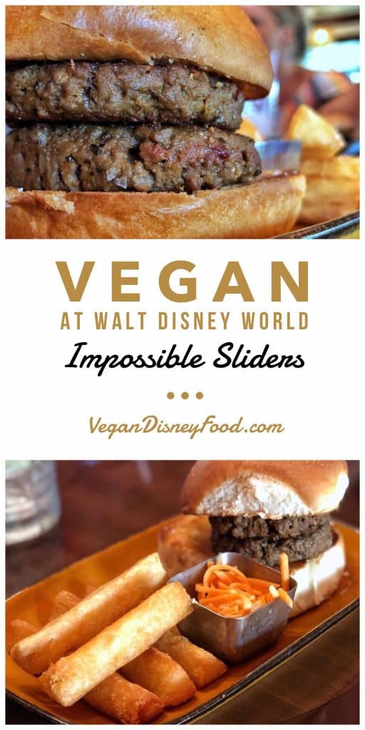 Vegan at Walt Disney World - Impossible Sliders at the Nomad Lounge in Animal Kingdom