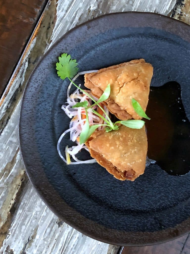 What’s Vegan at Circle of Flavors: Harambe at Night in Animal Kingdom? - Potato and Pea Samosas