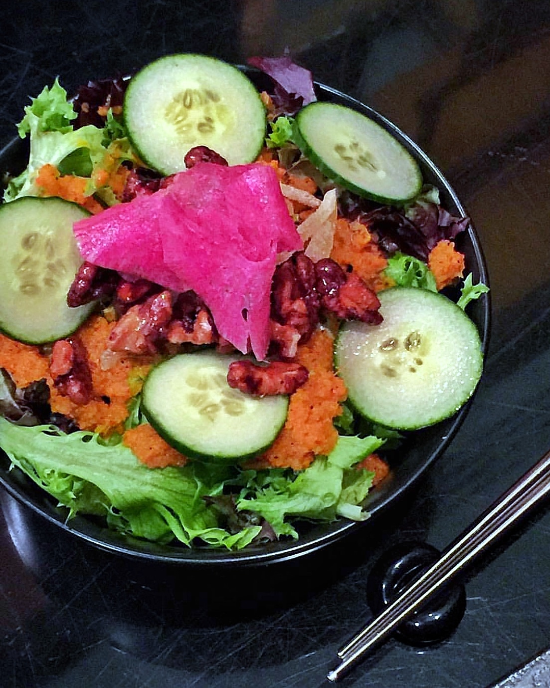 Vegan Walt Disney World Seasonal Green Salad at Kimonos in the Swan