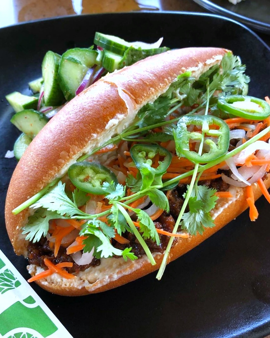 Vegan Banh Mi at Lucky Fortune Cookery in Disney California Adventure