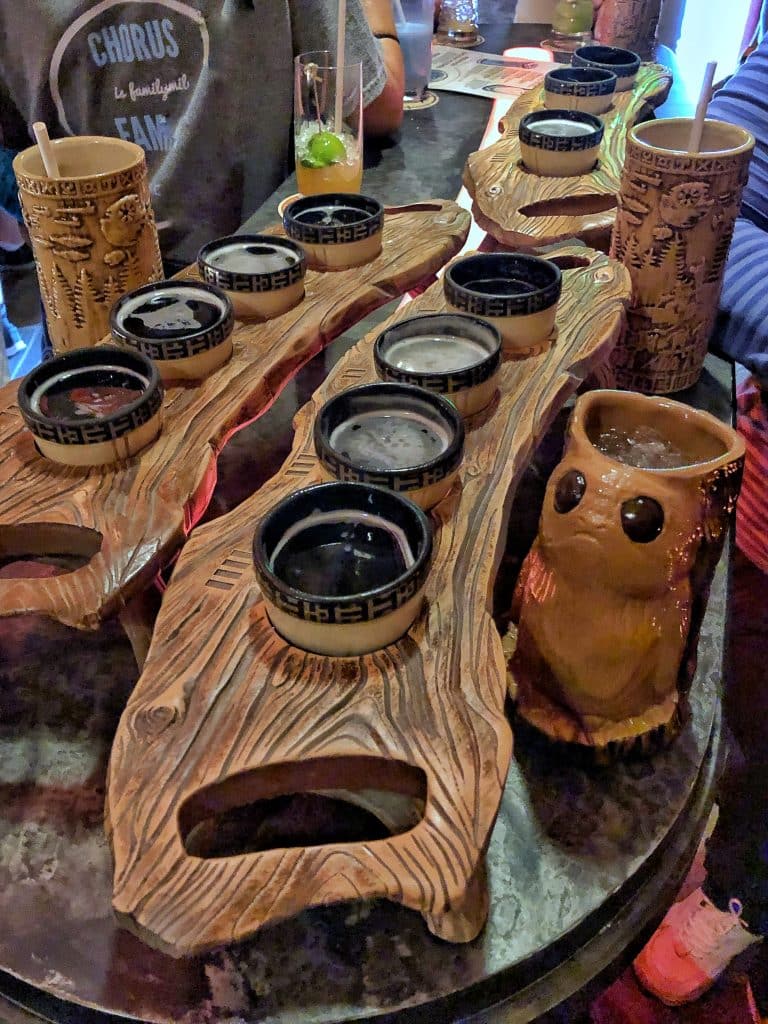 What’s Vegan at Disney’s Star Wars: Galaxy’s Edge? - Oga’s Cantina Rancor Beer Flight