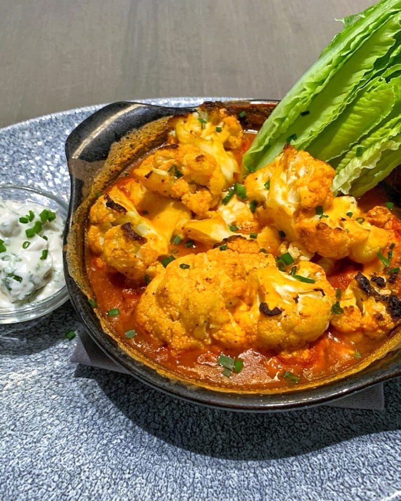 Vegan Roasted Buffalo Cauliflower at Ale and Compass Lounge in Walt Disney World