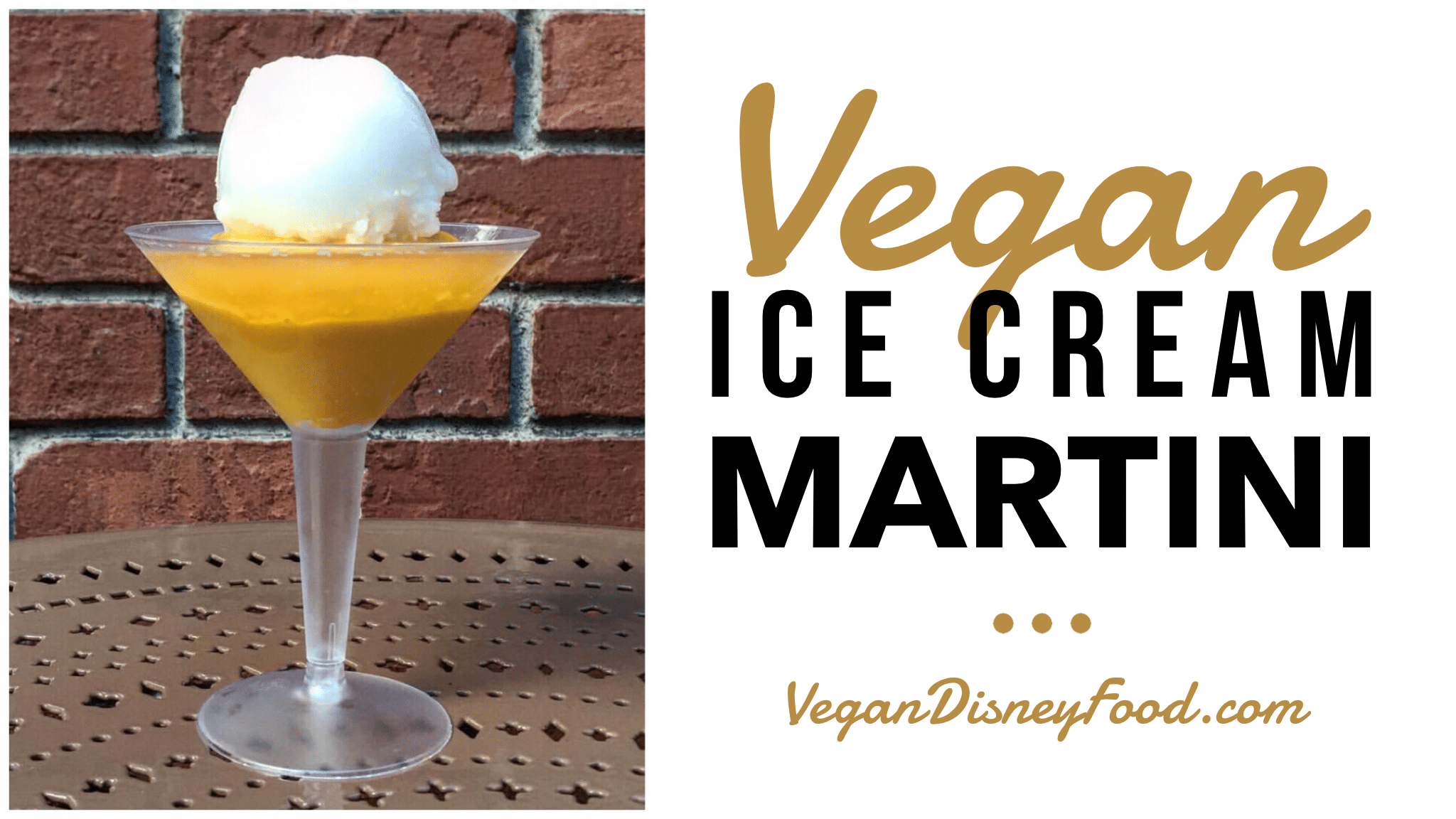 Boozy Vegan Ice Cream Martini in Epcot at Walt Disney World Vegan