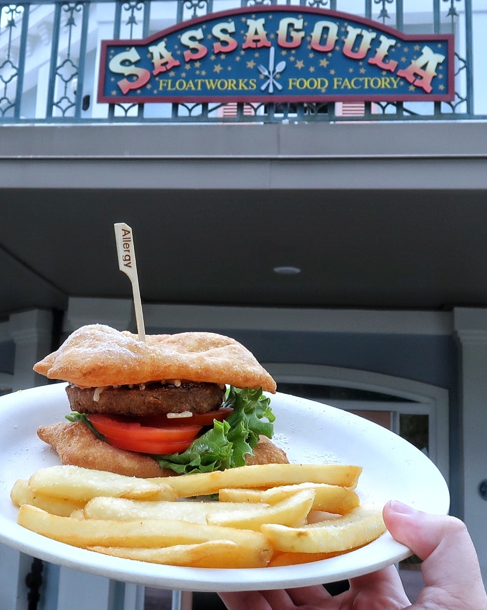 Vegan Beignet Cheeseburger at Port Orleans Resort French Quarter in Walt Disney World