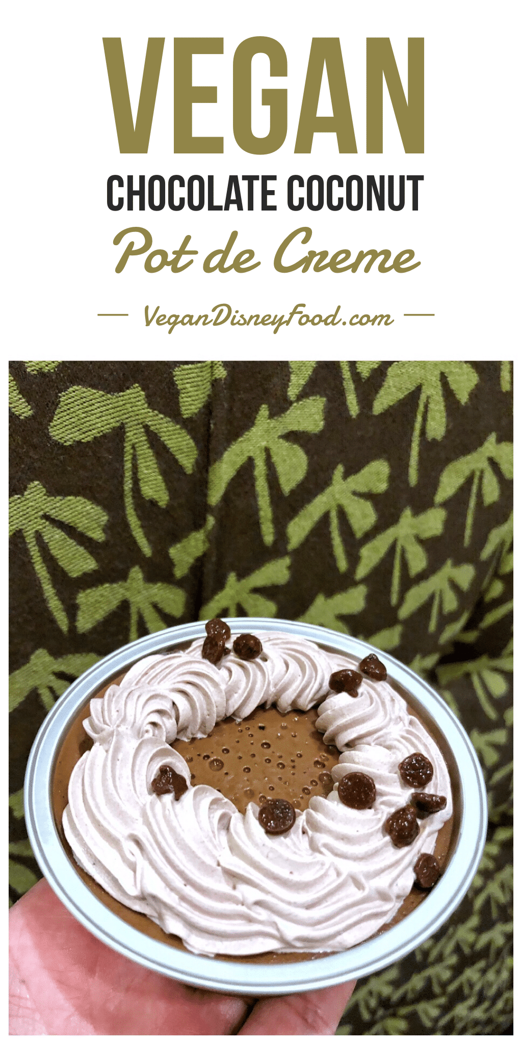 Vegan Chocolate Coconut Pot de Creme Dessert at Disney’s Grand Floridian Resort