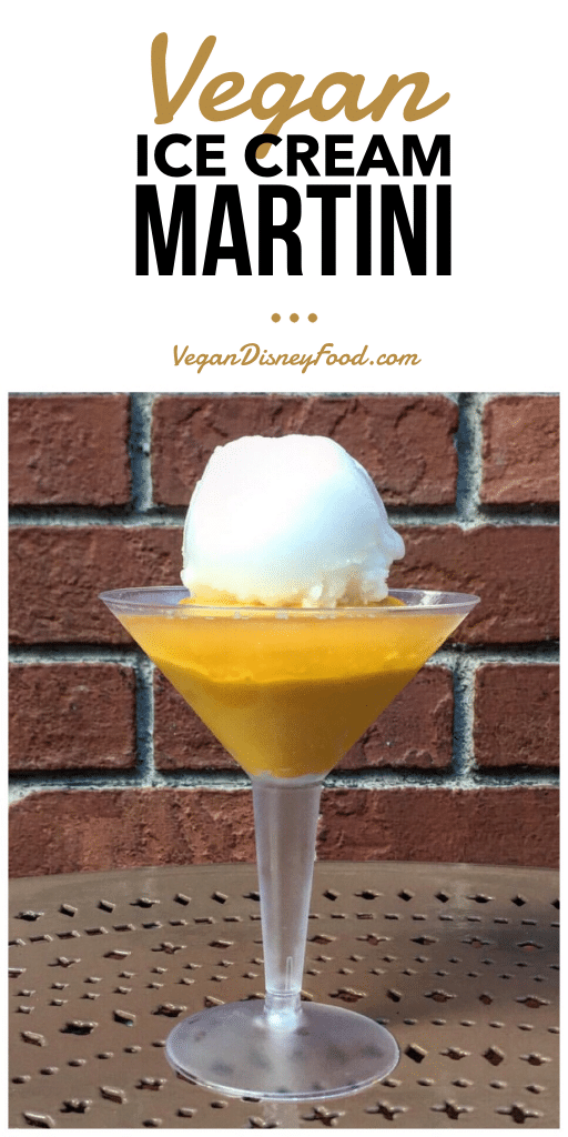 Boozy Vegan Ice Cream Martini in Epcot at Walt Disney World Vegan