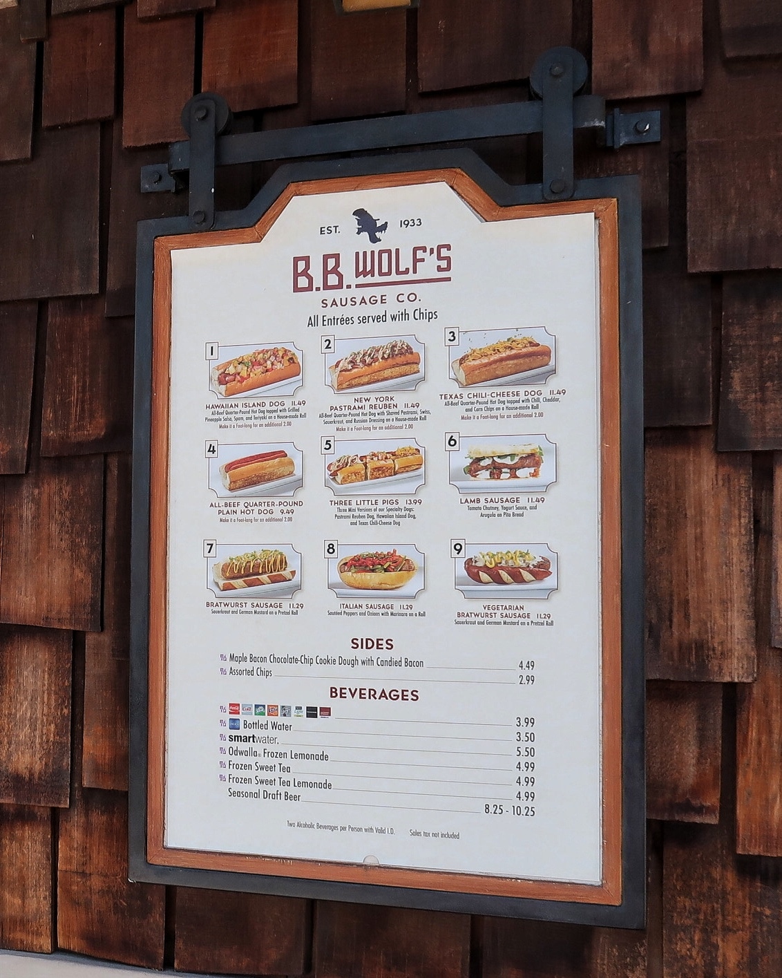 Vegan Bratwurst Sausage at B.B. Wolf’s Sausage Co. in Disney Springs at Walt Disney World