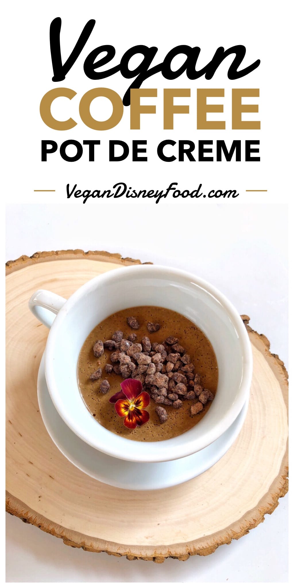 Vegan Coffee Pot de Creme at Cinderella’s Royal Table in the Magic Kingdom at Walt Disney World