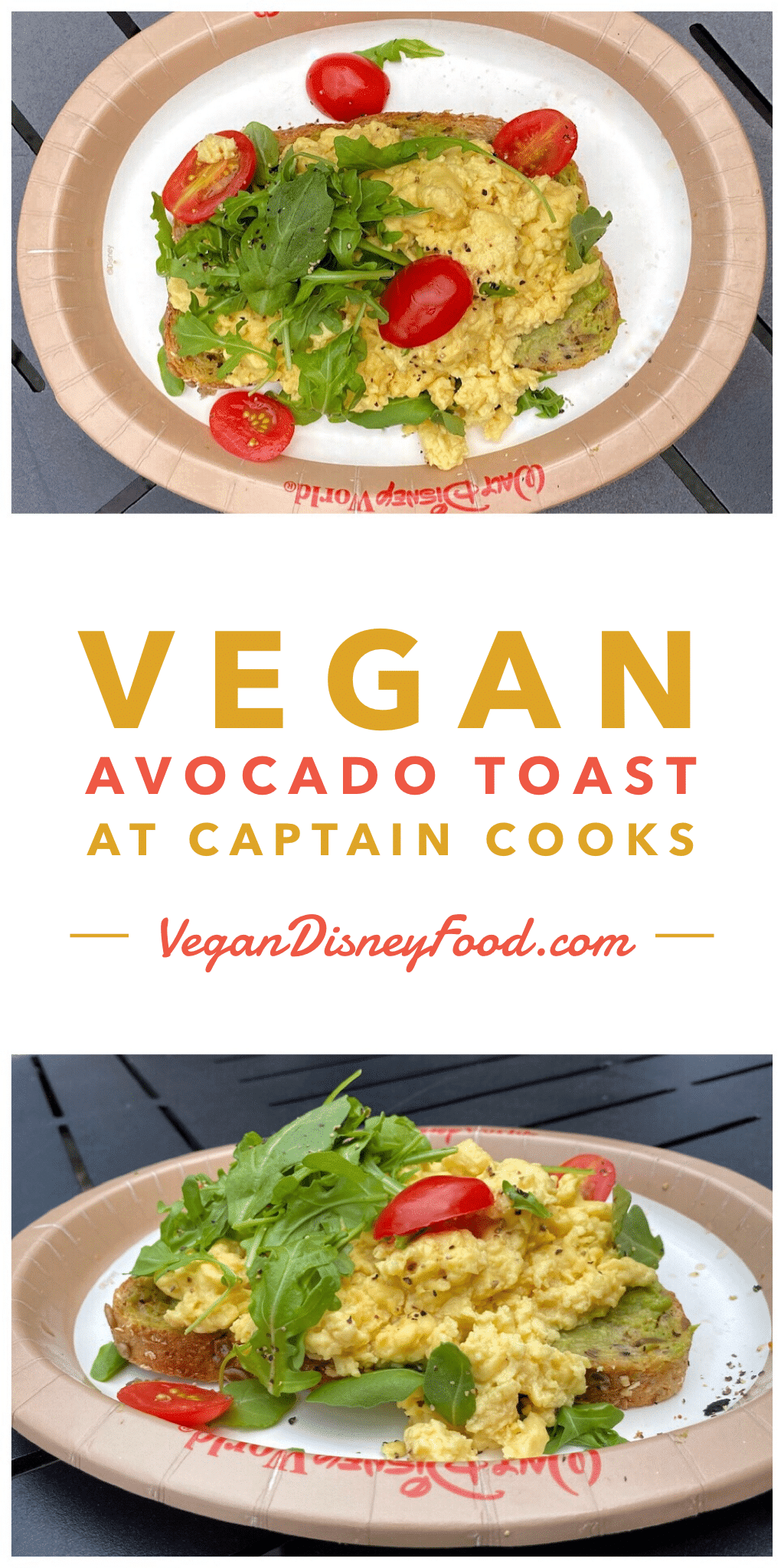 Vegan Avocado Toast at Captain Cook’s in Disney’s Polynesian Resort at Walt Disney World