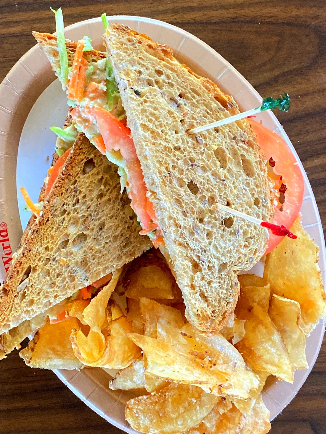Vegan Lighthouse Sandwich at Columbia Harbour House in the Magic Kingdom at Walt Disney World