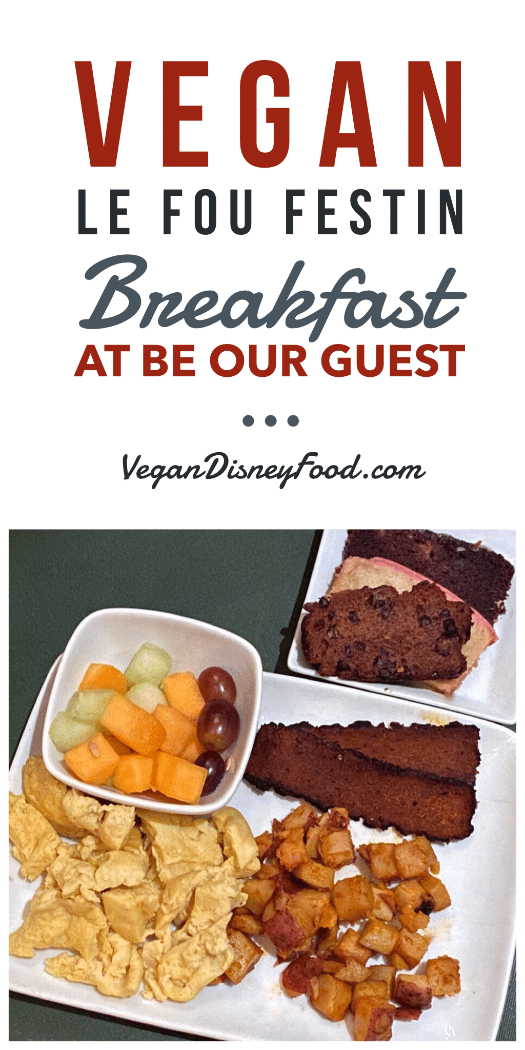 Vegan Le Fou Festin Breakfast at Be Our Guest Restaurant in the Magic Kingdom at Walt Disney World