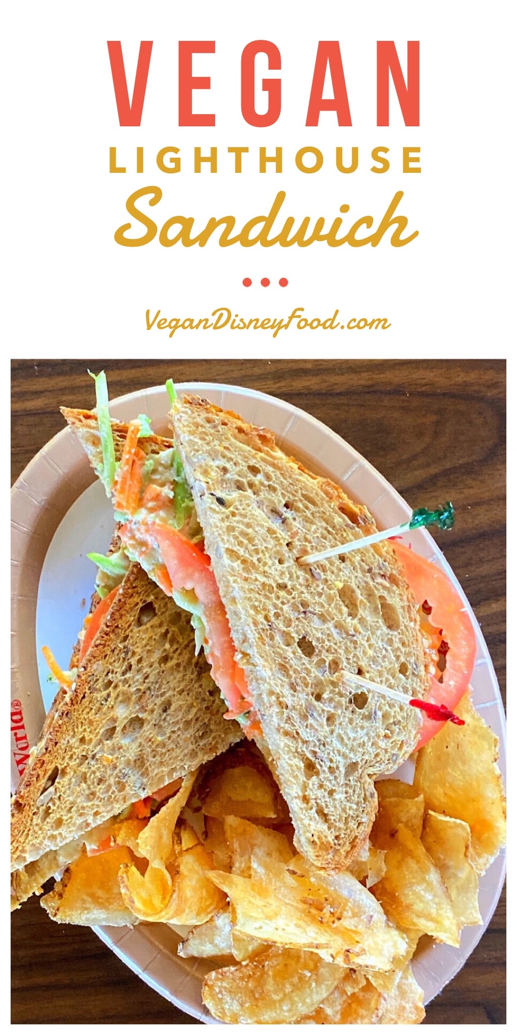 Vegan Lighthouse Sandwich at Columbia Harbour House in the Magic Kingdom at Walt Disney World