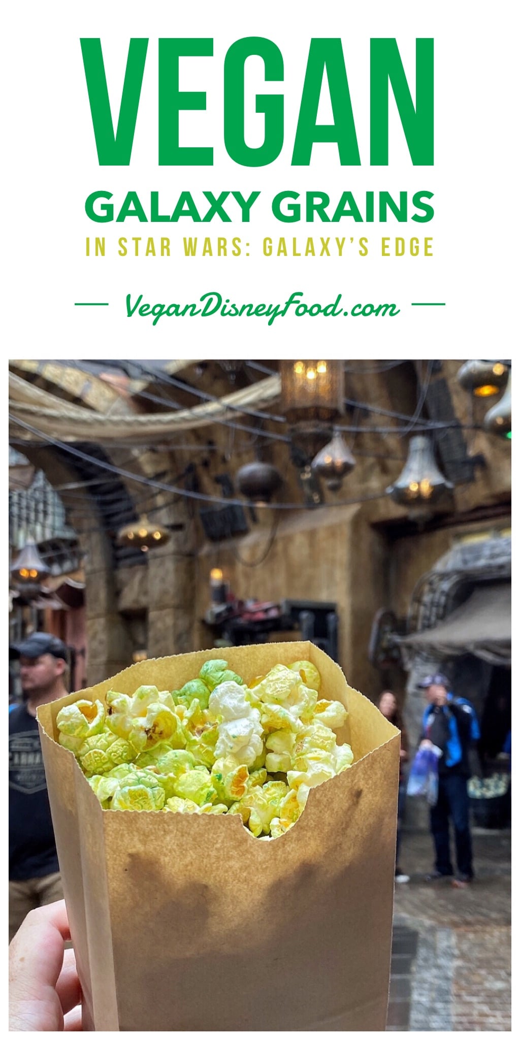 Vegan Galaxy Grains Popcorn in Star Wars Galaxy’s Edge at Walt Disney World