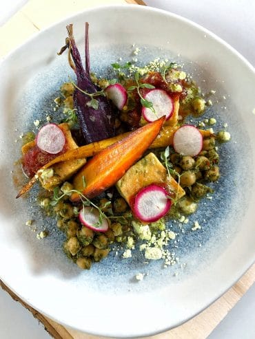 Vegan Chickpea Panisse at Cinderella’s Royal Table in the Magic Kingdom at Walt Disney World