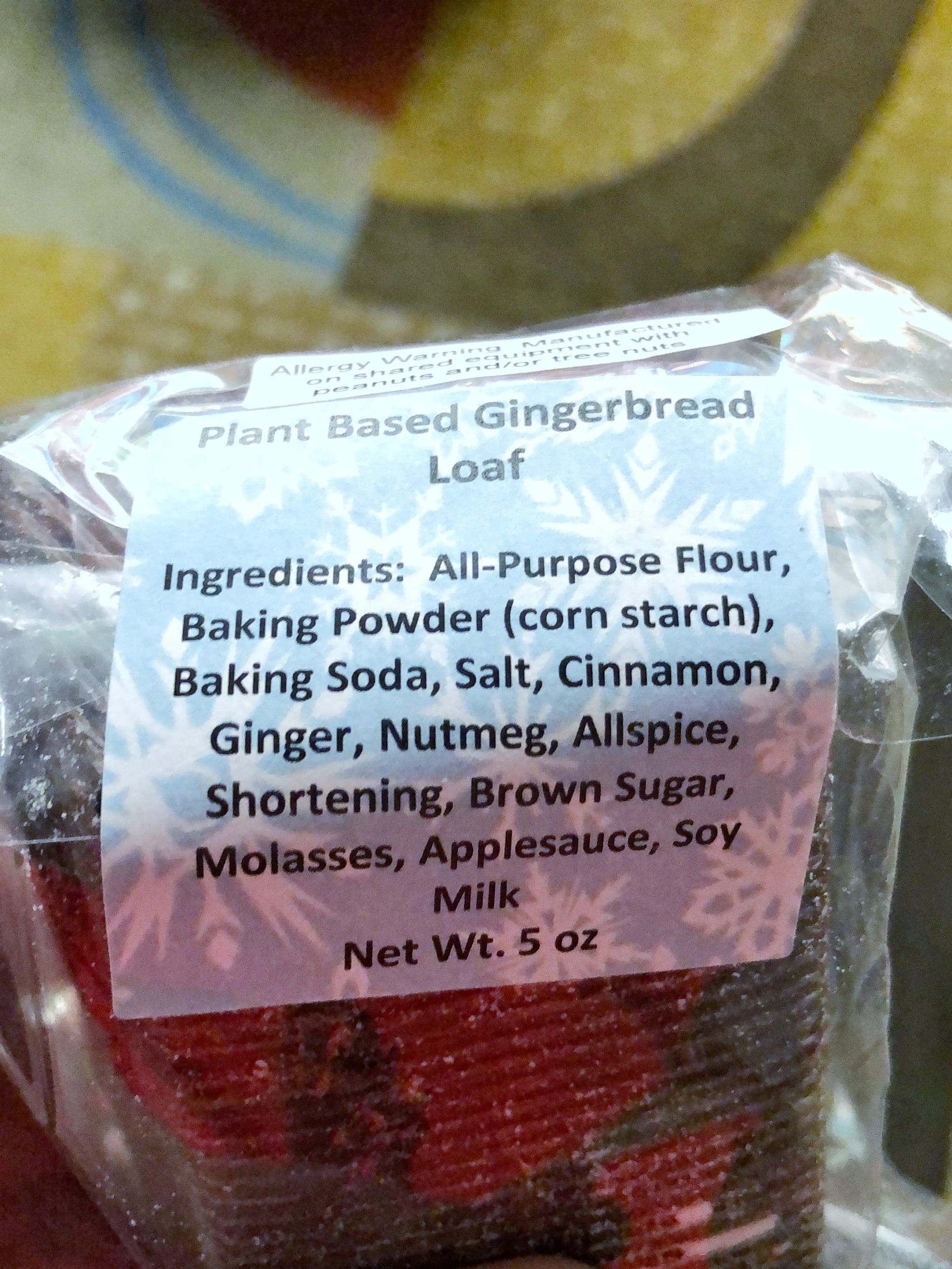 Vegan Gingerbread Loaf at the Contemporary Resort in Walt Disney World