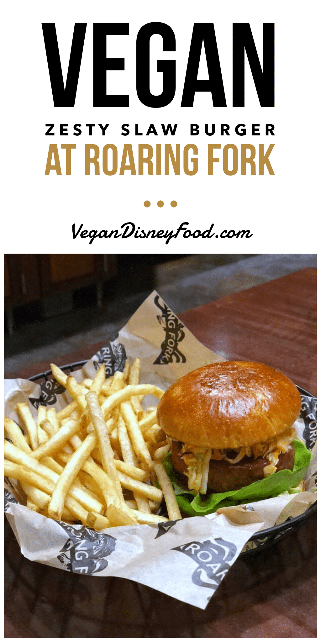 Vegan Zesty Slaw Burger at Roaring Fork in Disney’s Wilderness Lodge at Walt Disney World