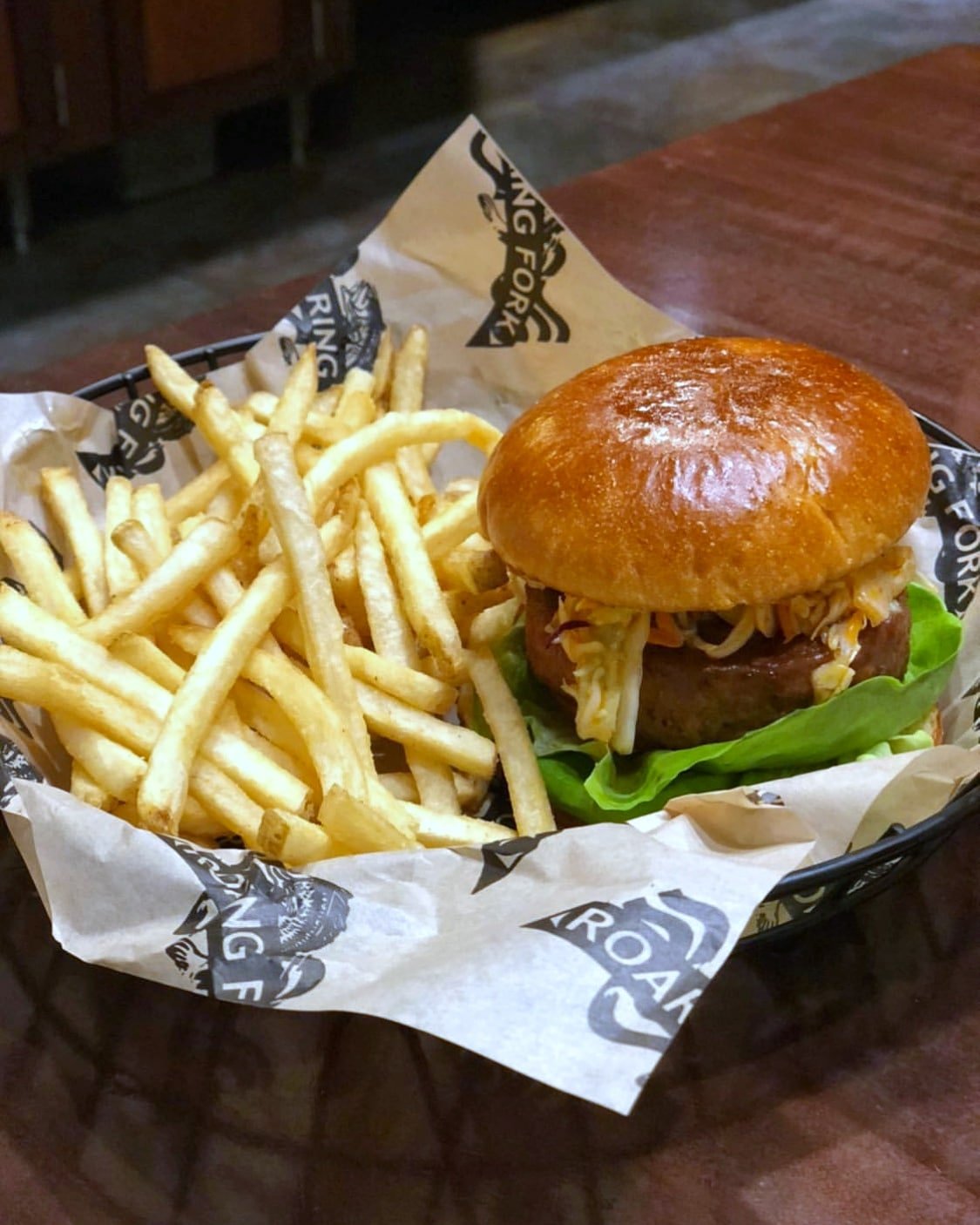 Vegan Zesty Slaw Burger at Roaring Fork in Disney’s Wilderness Lodge at Walt Disney World