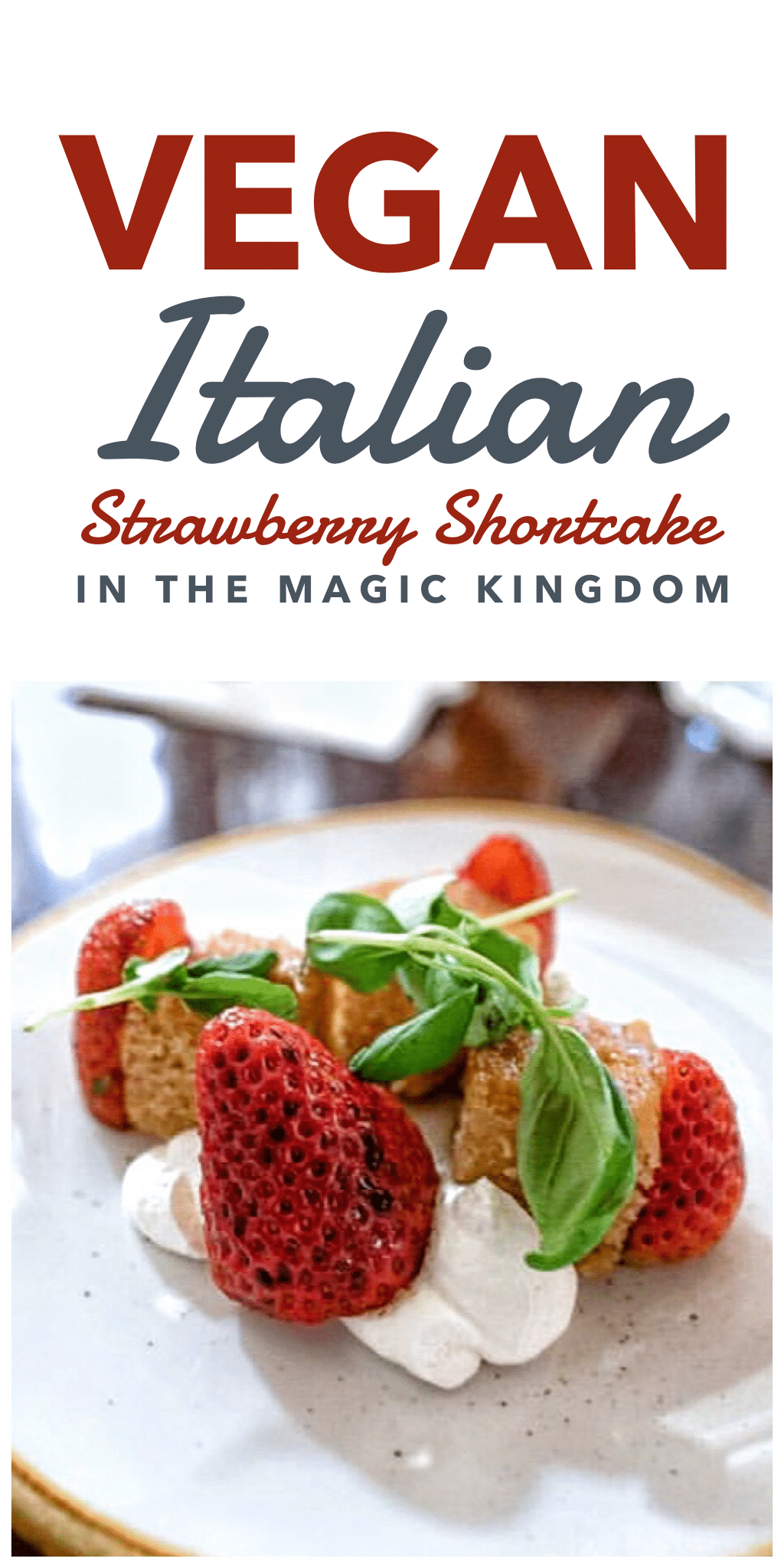 Vegan Italian Strawberry Shortcake in the Magic Kingdom at Walt Disney World