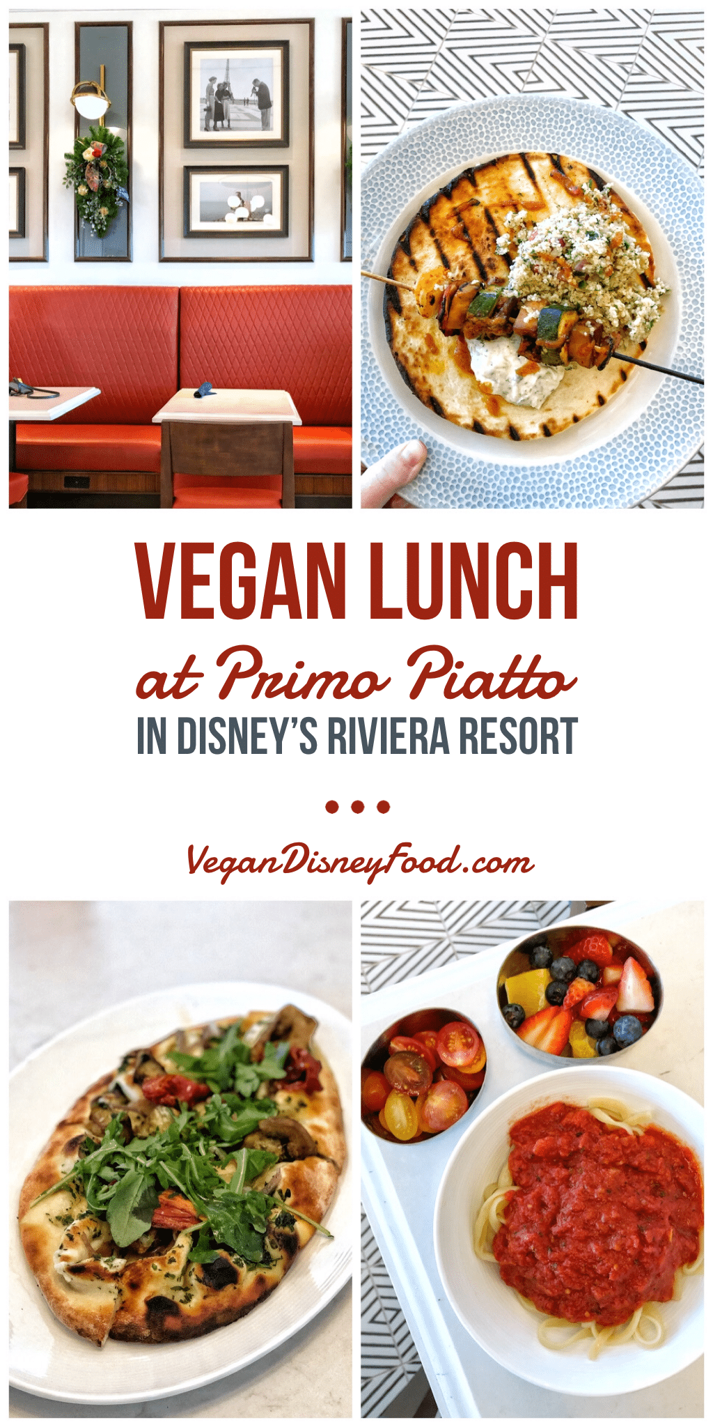 Vegan Lunch at Primo Piatto in Disney’s Riviera Resort at Walt Disney World