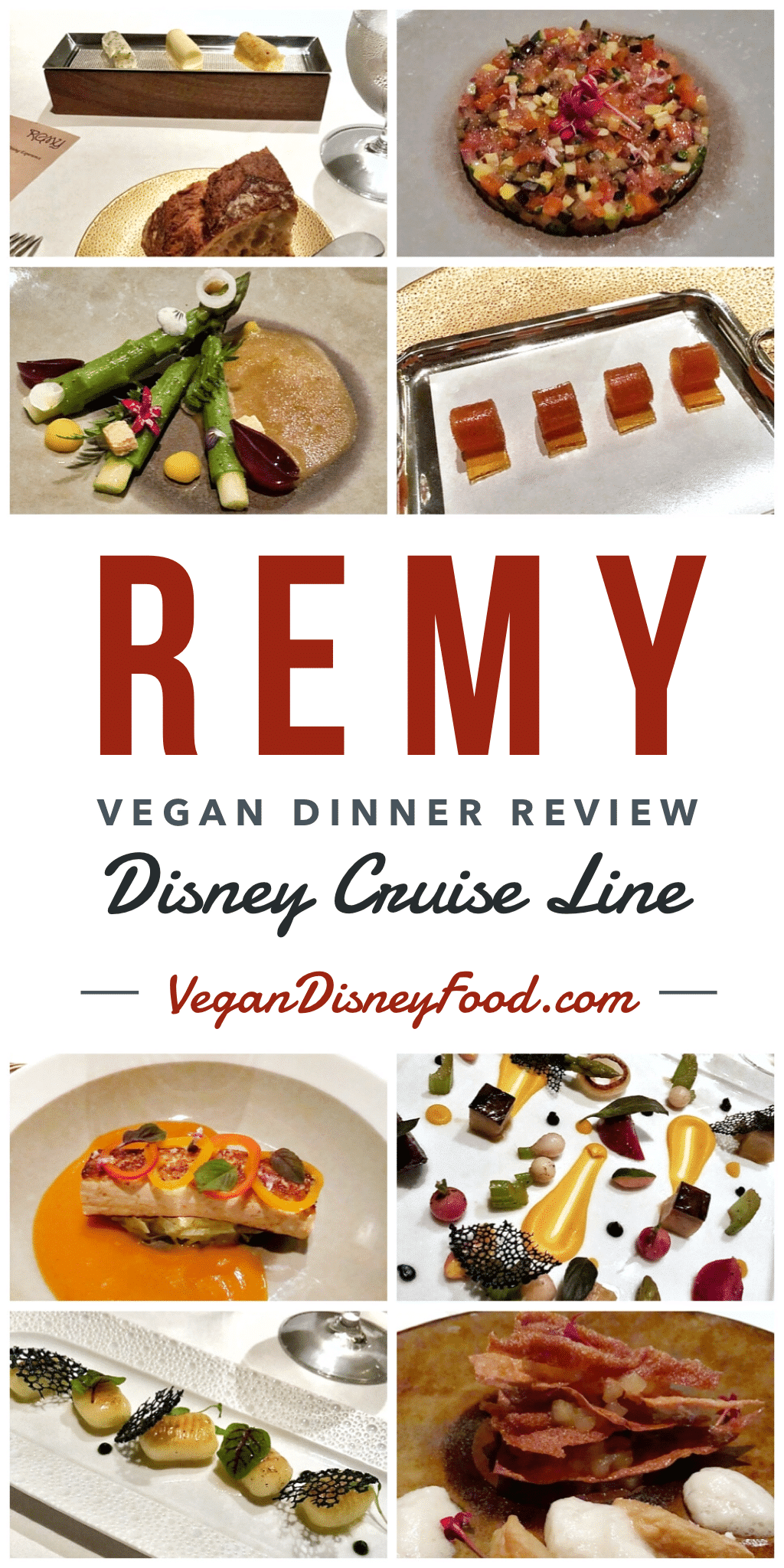 Vegan Dinner Options at Remy on the Disney Dream Cruise Ship