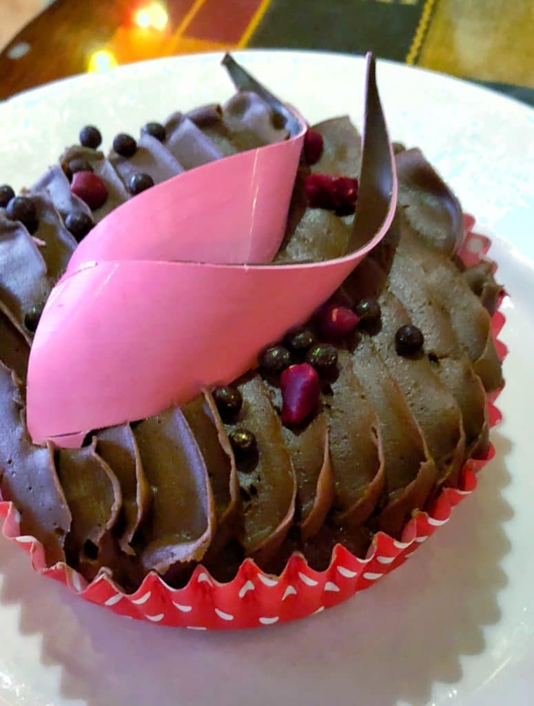 Vegan Chocolate Flamingo Cake at The Mara in Disney’s Animal Kingdom Lodge at Walt Disney World