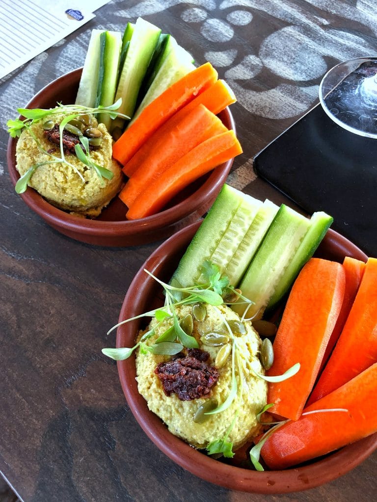 Vegan Hummus at Three Bridges Bar and Grill at Coronado Springs Resort in Walt Disney World