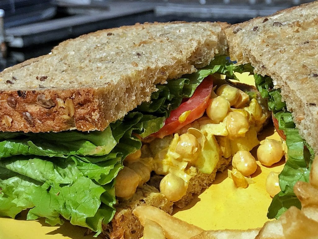 Vegan Curried Garbanzo Salad Sandwich at Centertown Market in Disney’s Caribbean Beach Resort