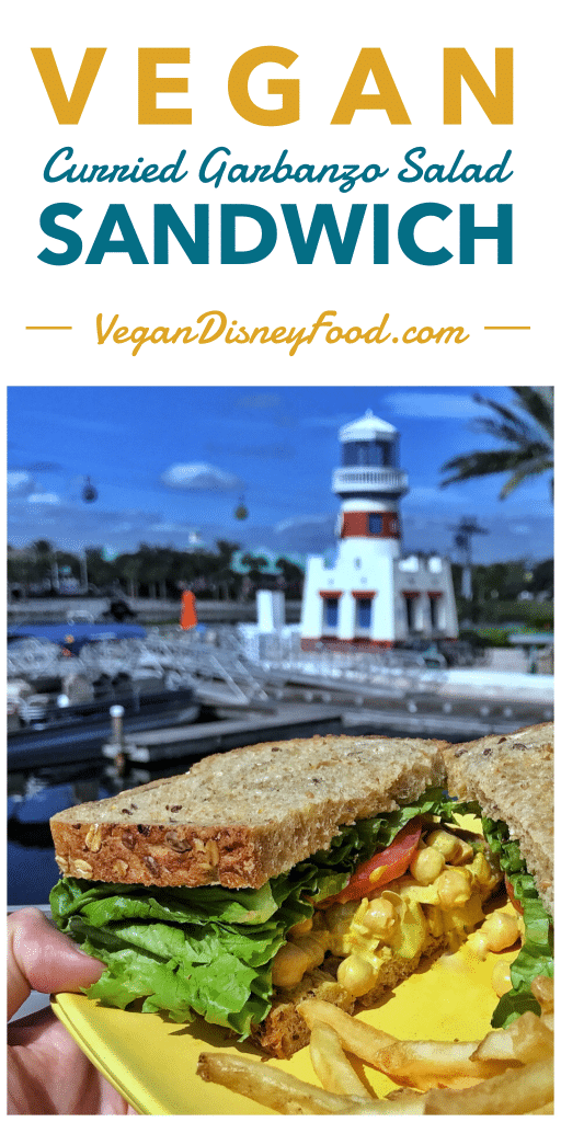 Vegan Curried Garbanzo Salad Sandwich at Centertown Market in Disney’s Caribbean Beach Resort