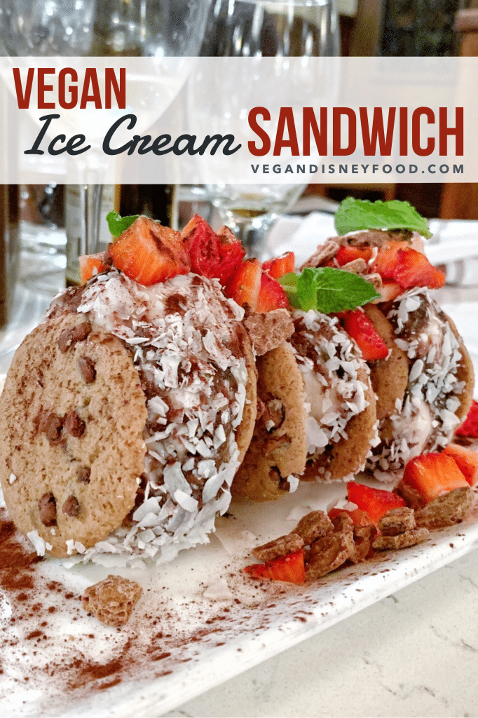 Vegan Ice Cream Sandwich at Trattoria al Forno on the Disney BoardWalk at Walt Disney World