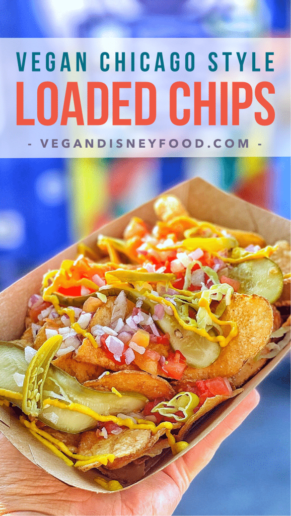 Disney Springs Hot Diggity Dogs Food Truck Vegan Chicago Style Loaded Chips