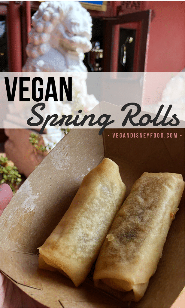 Vegan Vegetable Springs Rolls at Lotus Blossom Cafe in China at Epcot in Walt Disney World