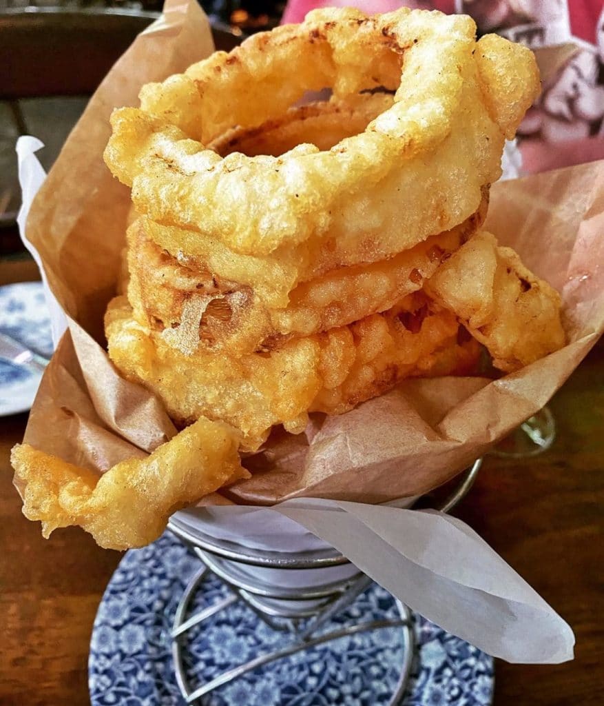 Raglan Road vegan onion rings