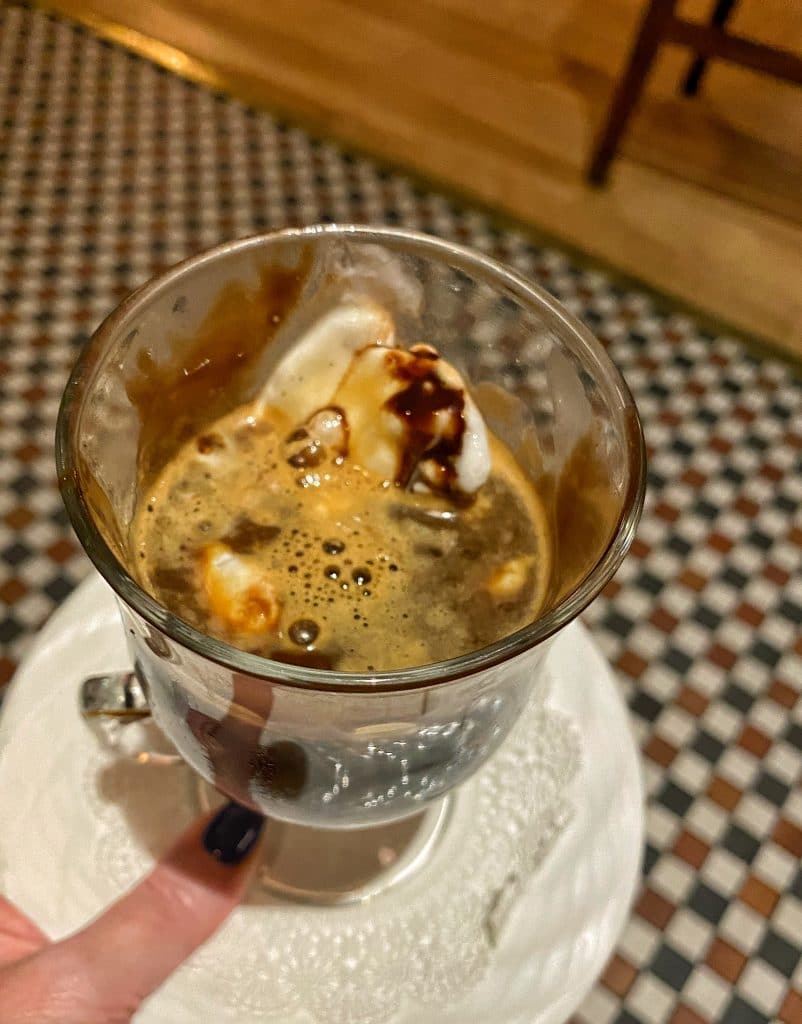 Trattoria al Forno vegan affogato al cafe