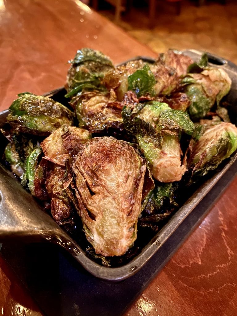 vegan Whiskey Maple Brussels Sprouts Le Cellier