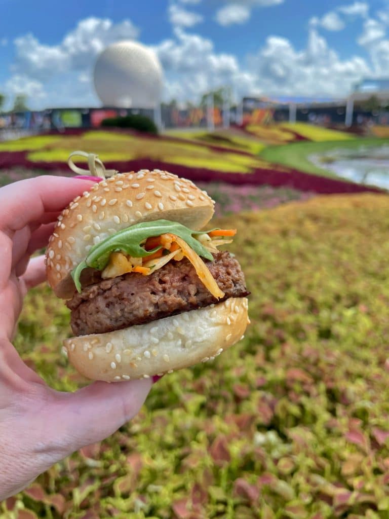 Vegan Impossible Slider at the 2021 Epcot Food and Wine Festival